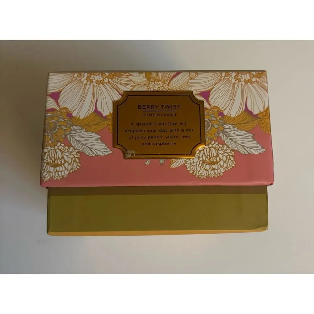Trina Turk  3 Wick Candle Jar in Berry Twist ~ New in Box